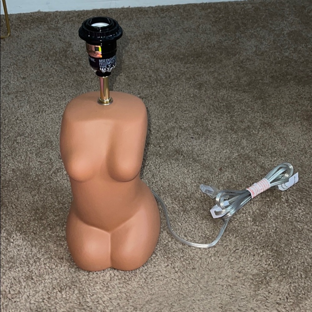 Woman’s physique lamp with shade included